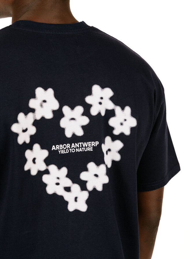 Faded Flower T-Shirt Blue