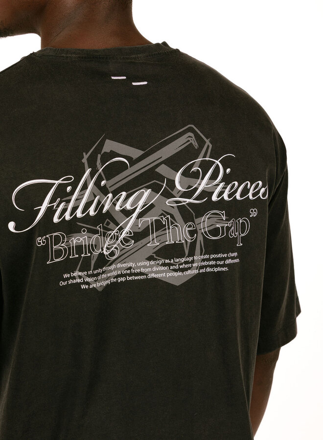 T-Shirt Boxy Bridge the Gap Vintage Black