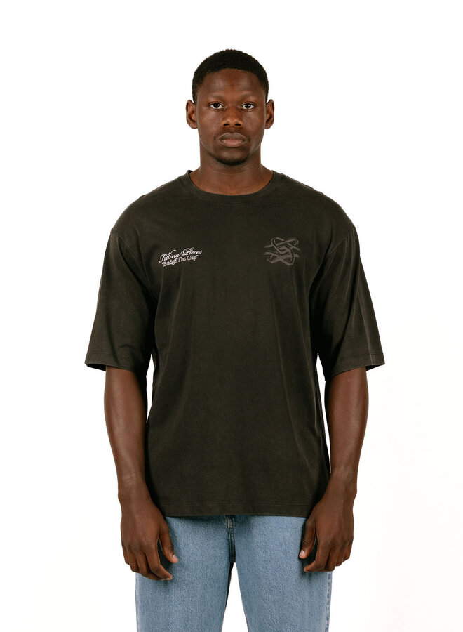 T-Shirt Boxy Bridge the Gap Vintage Black