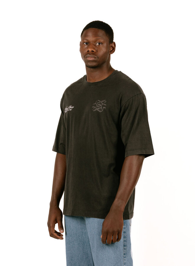 T-Shirt Boxy Bridge the Gap Vintage Black
