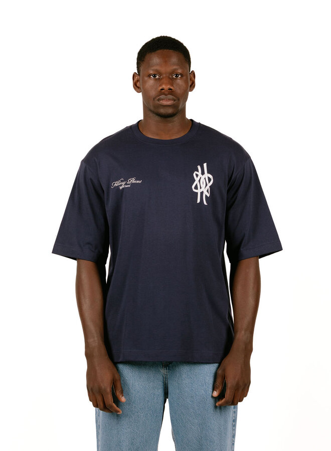 T-Shirt Boxy Film Strip Maritime Blue