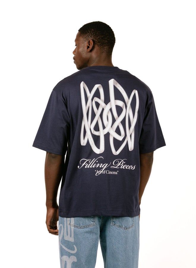 T-Shirt Boxy Film Strip Maritime Blue