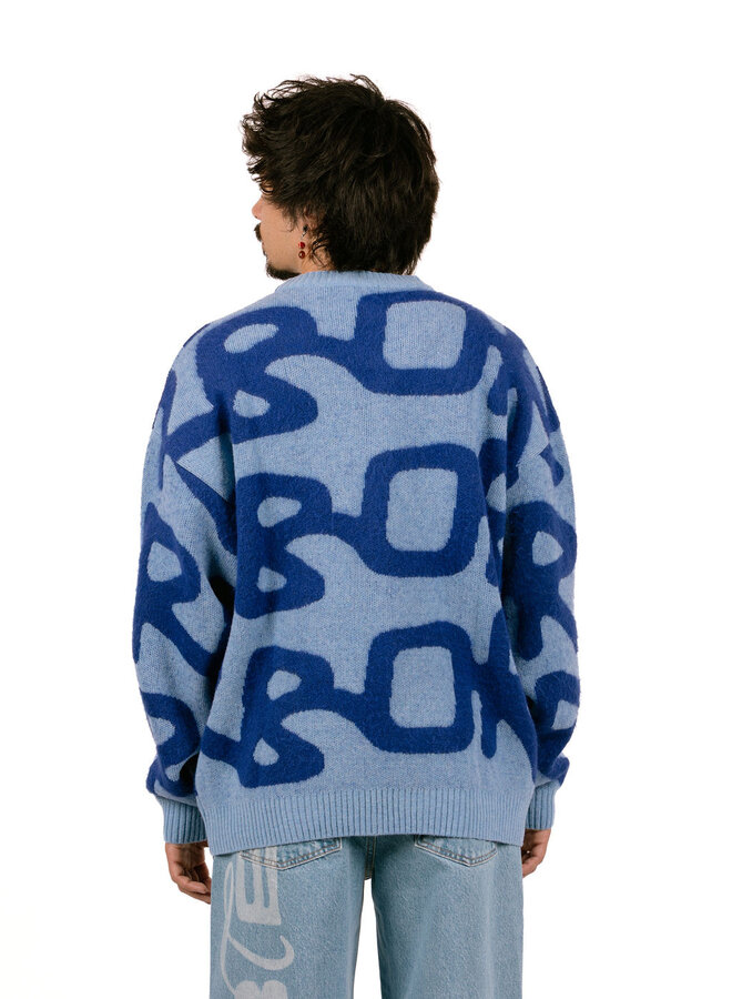 Big Logo Arbor Alpaca Knit Blue