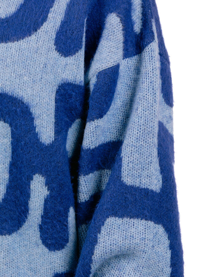Big Logo Arbor Alpaca Knit Blue