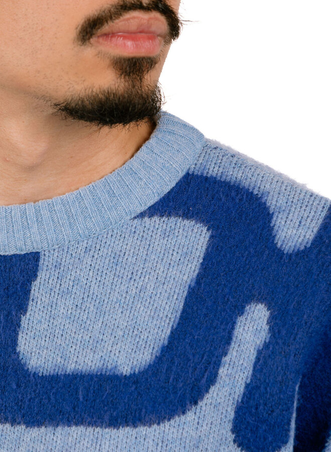 Big Logo Arbor Alpaca Knit Blue