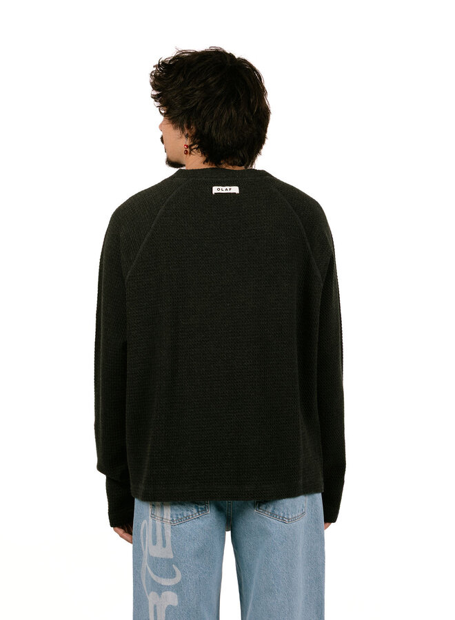 Waffle Crewneck Charcoal