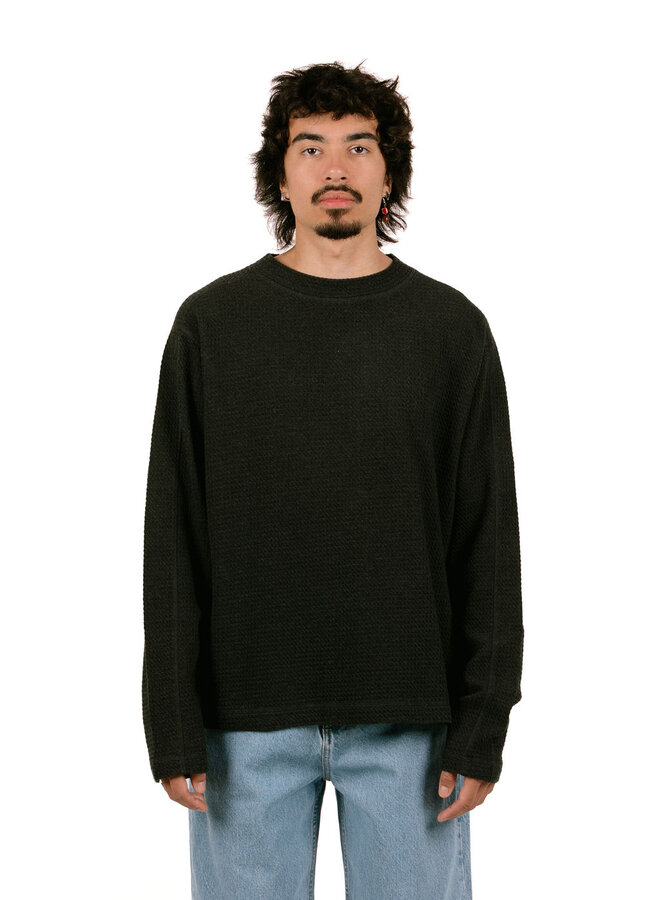 Waffle Crewneck Charcoal