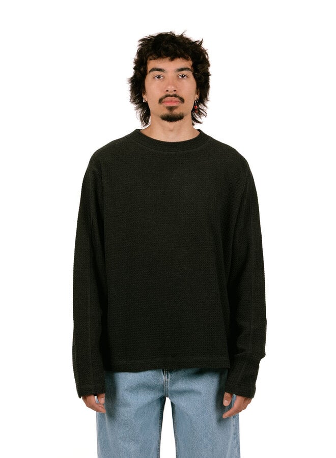 Waffle Crewneck Charcoal