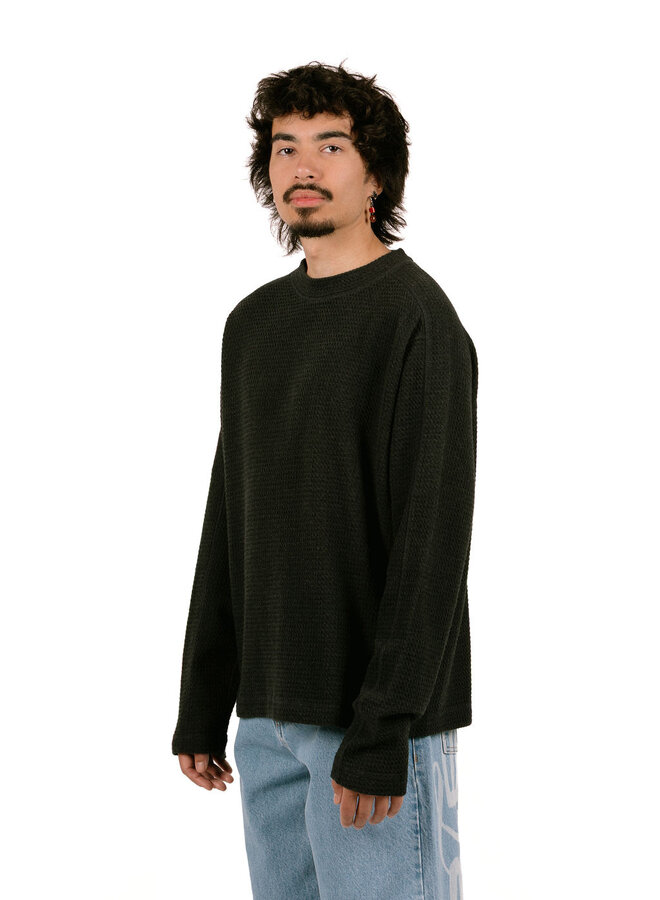 Waffle Crewneck Charcoal