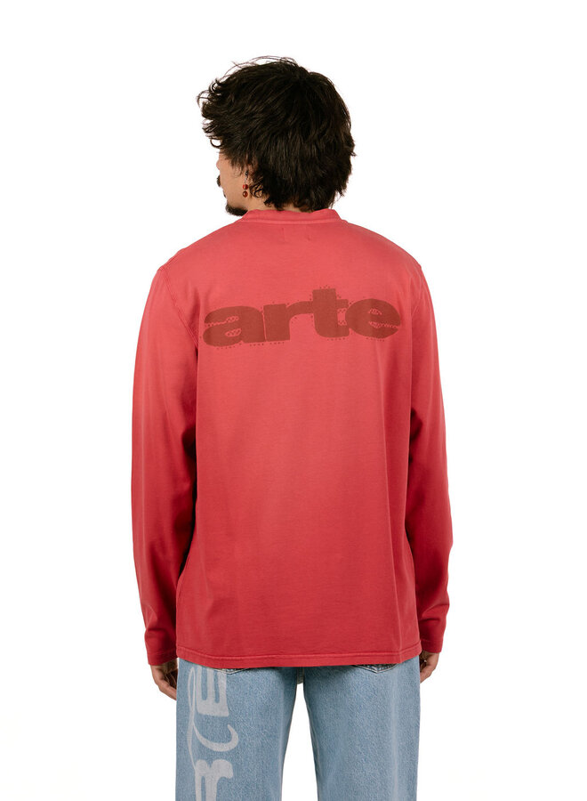 Stencil Sunfade Longsleeve Bordeaux