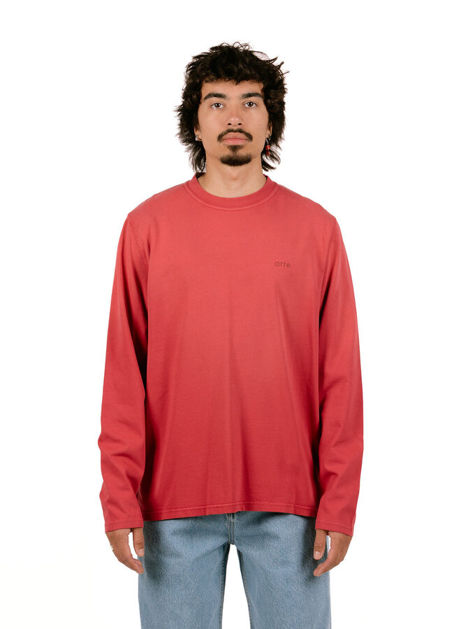 Stencil Sunfade Longsleeve Bordeaux