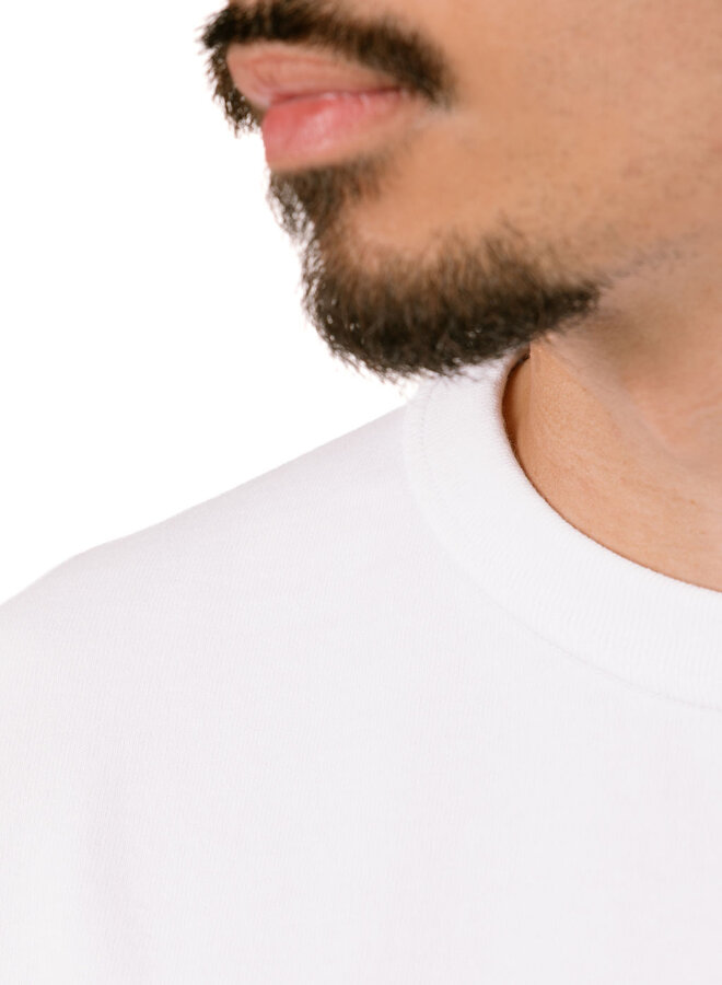 Western Logo LS Tee Optical White