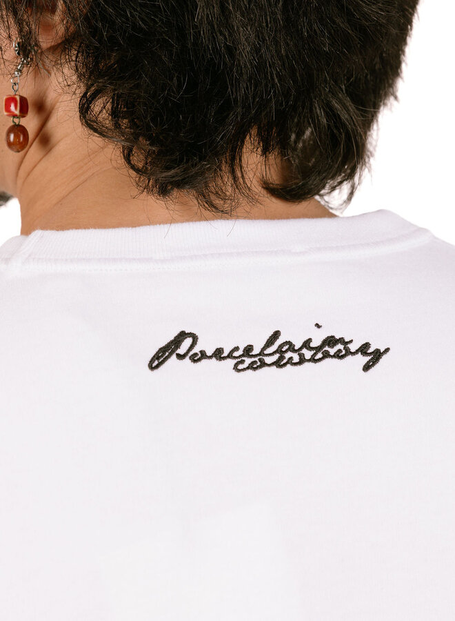Western Logo LS Tee Optical White
