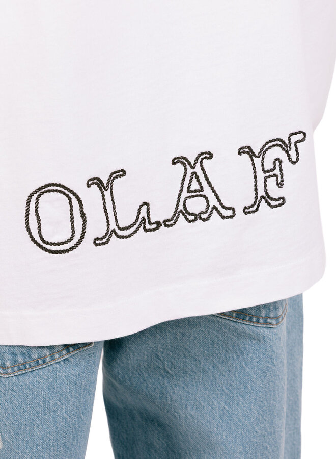 Western Logo LS Tee Optical White