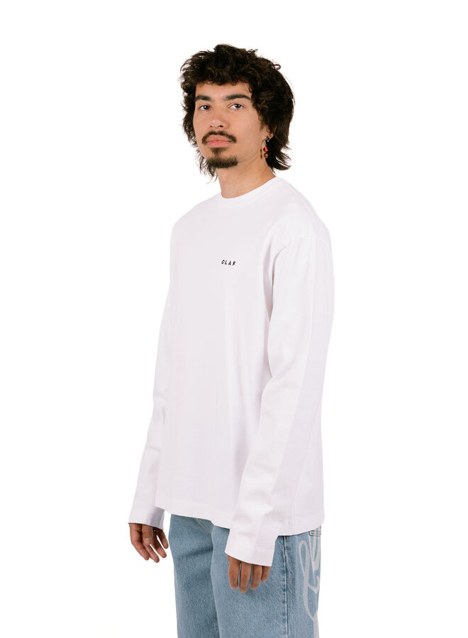 Western Logo LS Tee Optical White