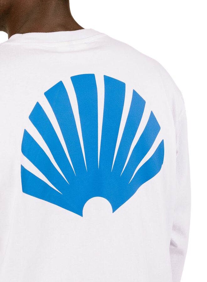 Logo Longsleeve White / Cobalt