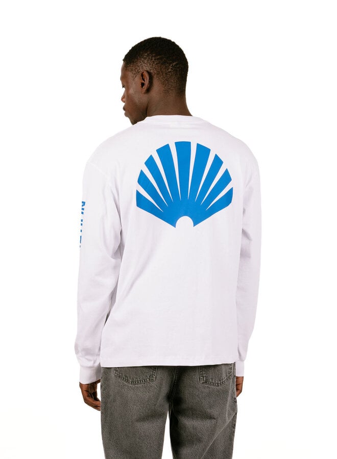 Logo Longsleeve White / Cobalt