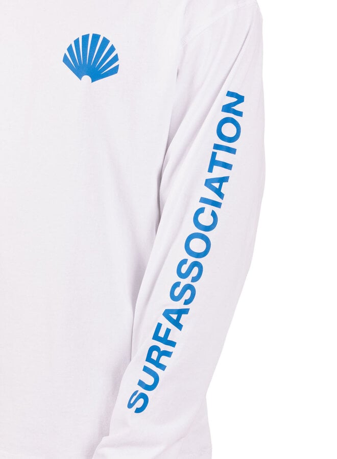 Logo Longsleeve White / Cobalt