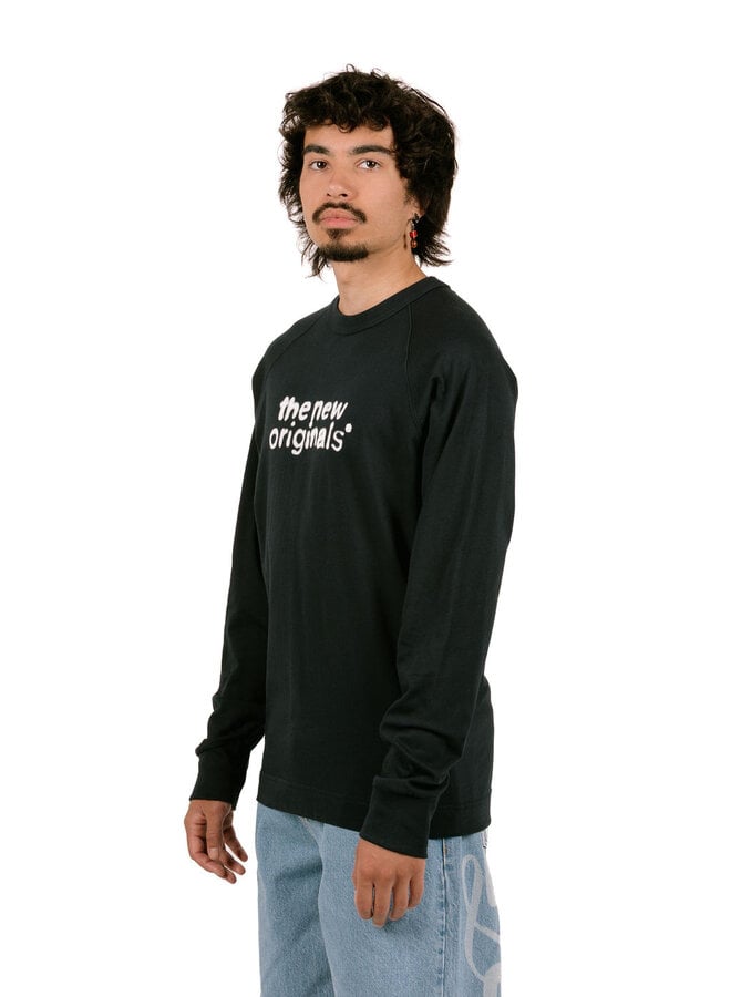 Airbrushed Emblem Raglan Longsleeve Navy