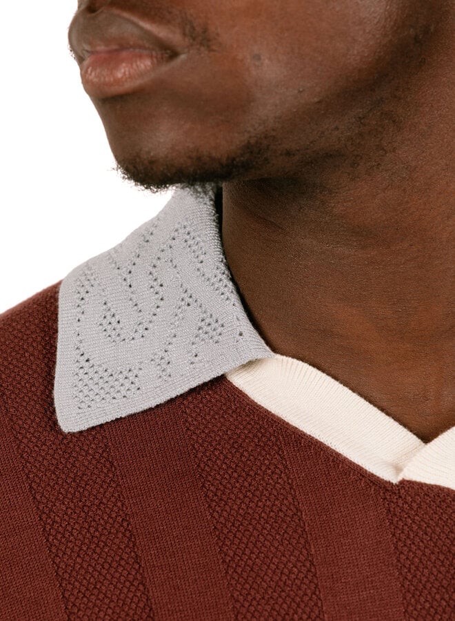 Knit Football Jersey Bitter Chocolate