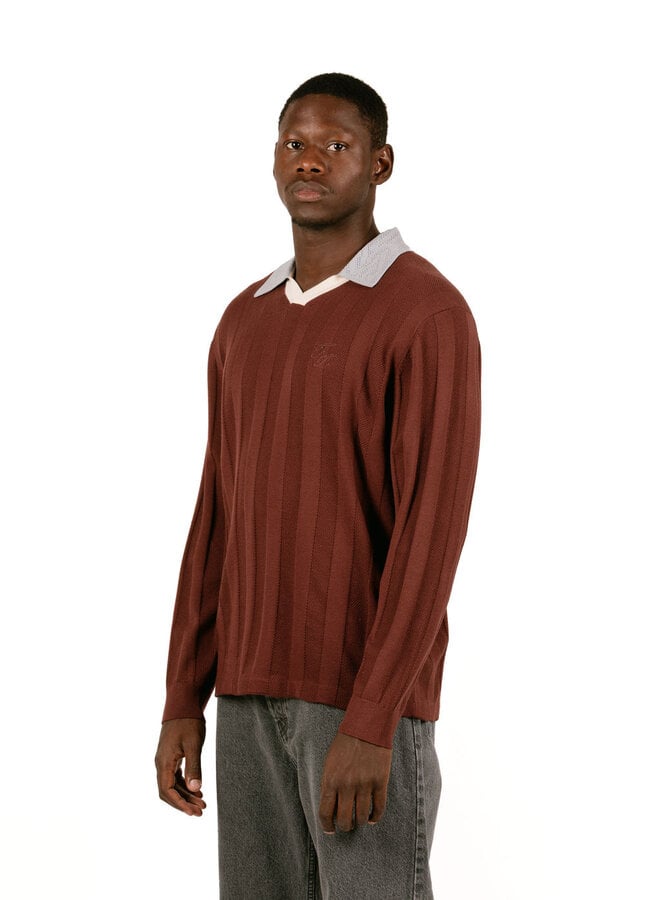 Knit Football Jersey Bitter Chocolate