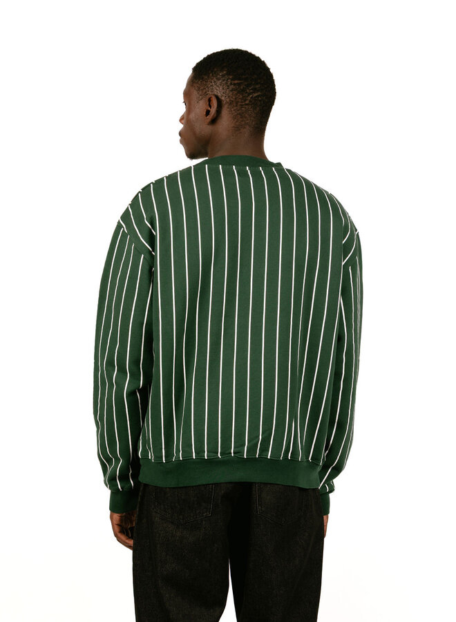 Vertical Lines Crewneck Green