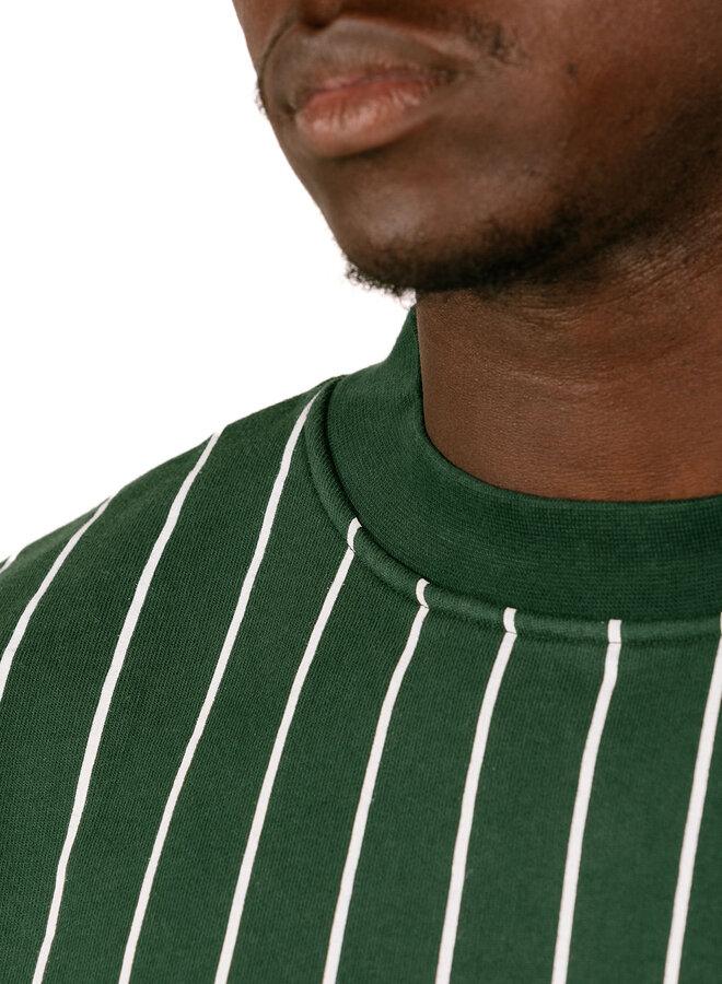 Vertical Lines Crewneck Green