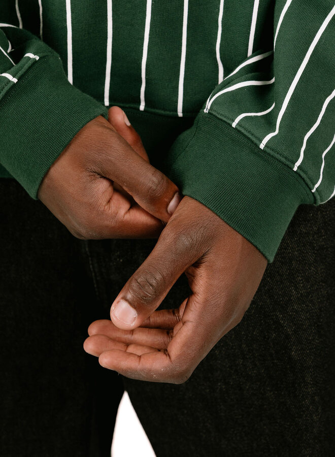 Vertical Lines Crewneck Green
