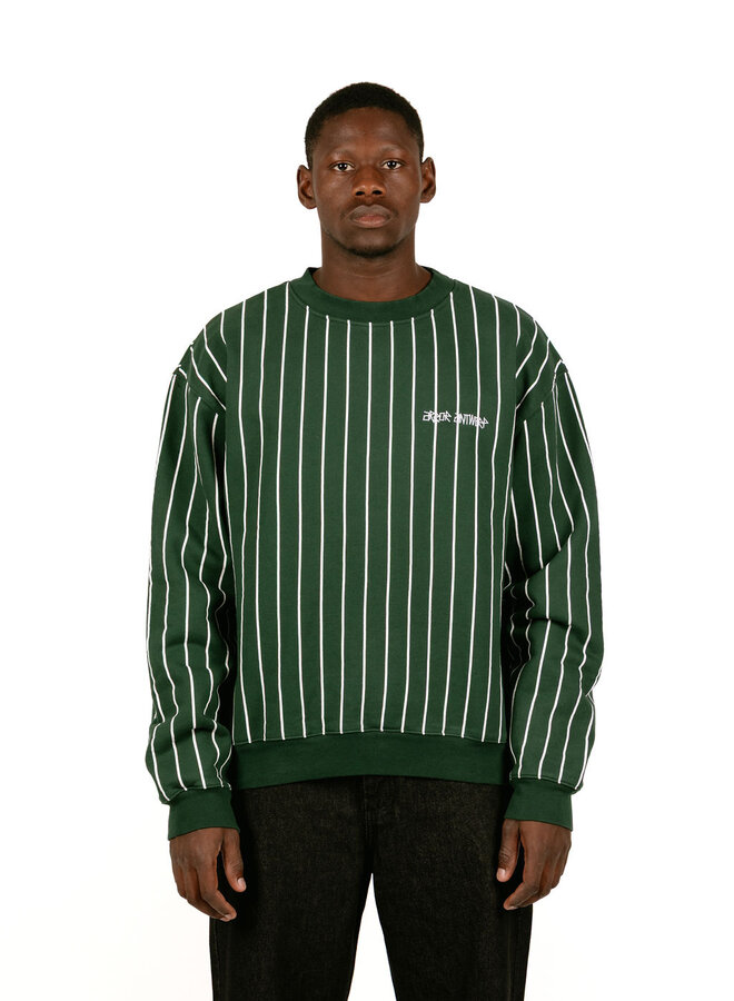 Vertical Lines Crewneck Green