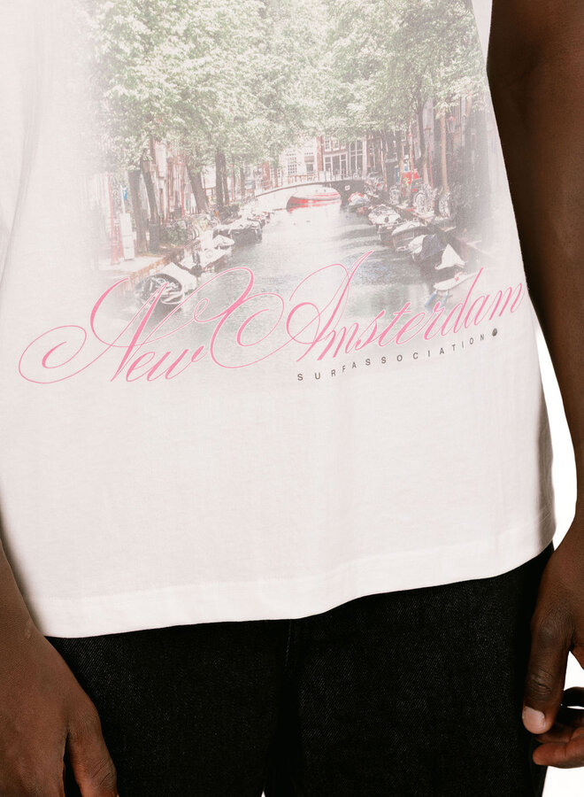 City Of Water Tee Washed White