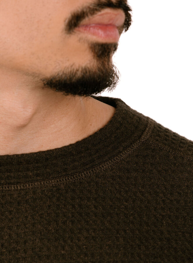 Waffle Crewneck Chocolate Plum