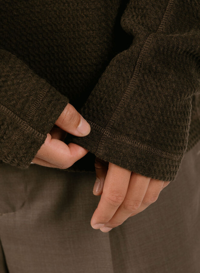 Waffle Crewneck Chocolate Plum