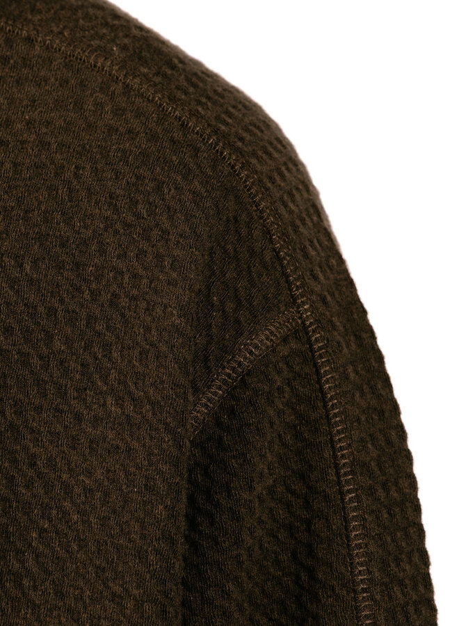 Waffle Crewneck Chocolate Plum