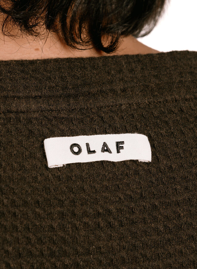Waffle Crewneck Chocolate Plum