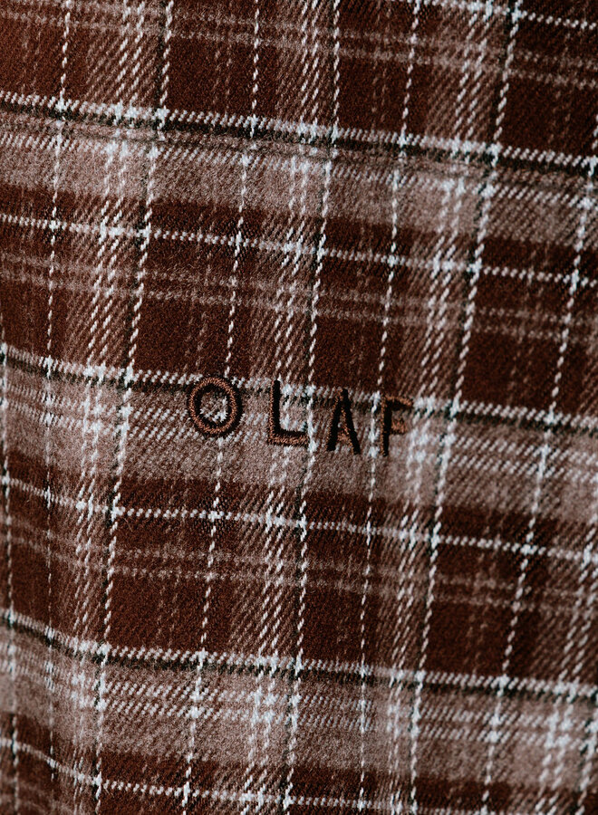 Flannel Boxy Shirt Chocolate Plum / Windsurfer