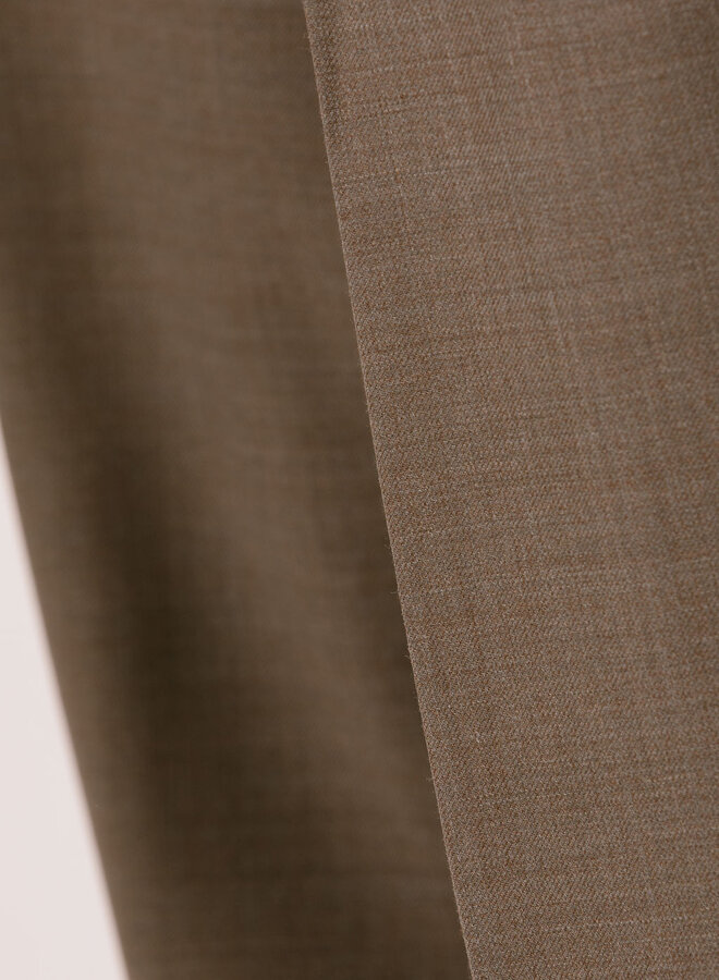 Regular Wool Pleated Pant Chocolate Chip