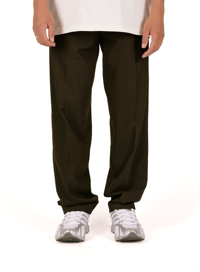 Slim Elasticated Pant Chocolate Plum