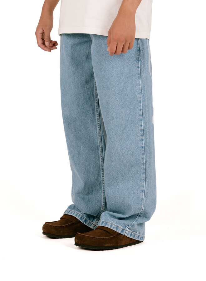 Stencil Uniform Denim Pants Denim Bleach