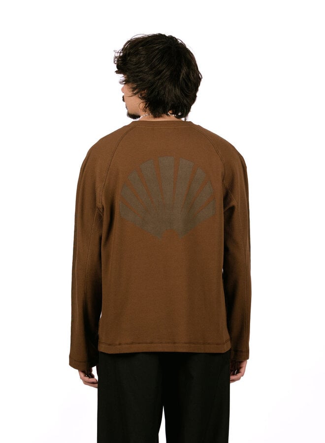 Logo Longsleeve Waffle Brown