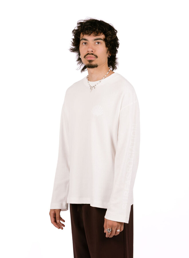 Logo Longsleeve Waffle White