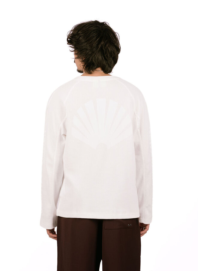 Logo Longsleeve Waffle White