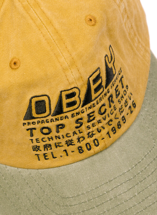 Pigment Obey Top Secret 6 Panel Pigment Mustard Multi