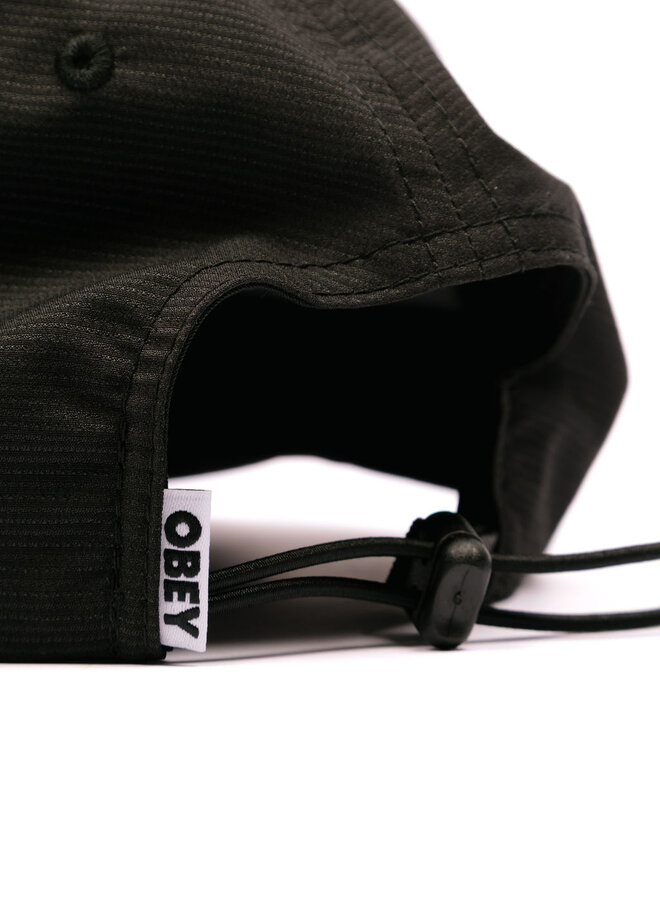 Stride 5 Panel Strapback Black
