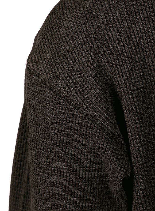 Waffle Crewneck Fossil Pigment