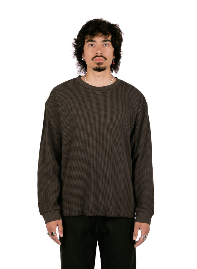 Waffle Crewneck Fossil Pigment