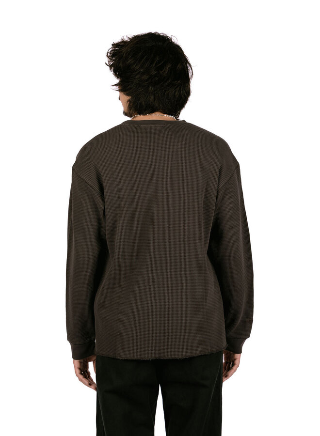 Waffle Crewneck Fossil Pigment