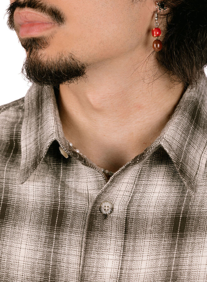 Piled Flannel Shirt Slate