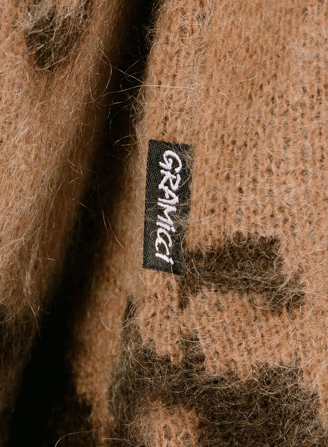Mohair Splatter Sweater Taupe