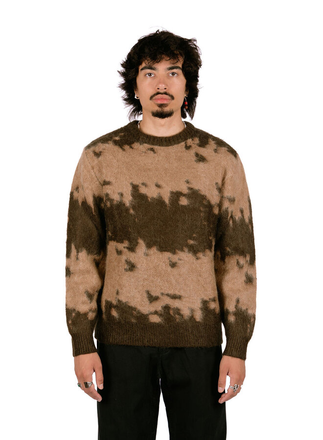 Mohair Splatter Sweater Taupe