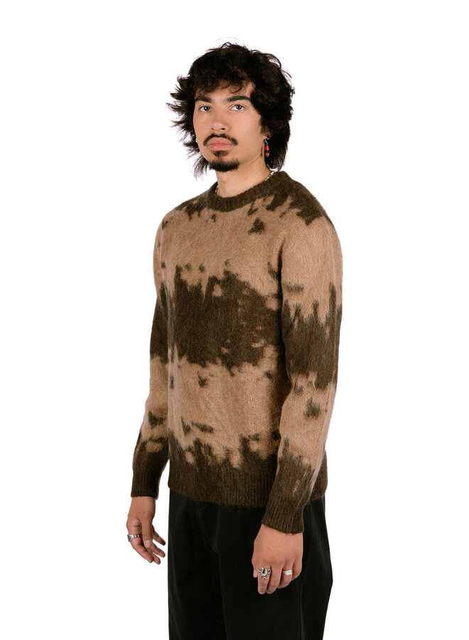 Mohair Splatter Sweater Taupe